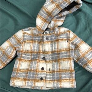 Baby B’Osh Plaid Jacket - Gray and Brown
